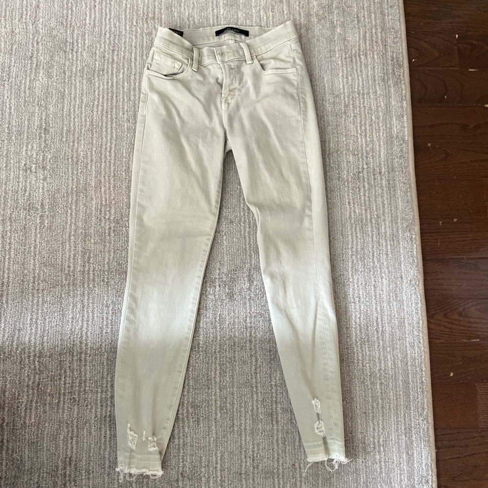Light green J Brand skinny jeans